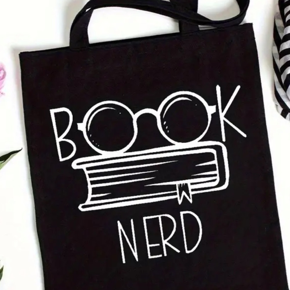 Minimalist Book Nerd tote! - Picture 2 of 3